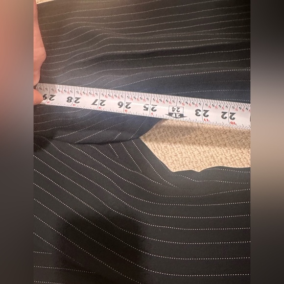 Armani Collezioni Black Pinstripe Trousers Size 4 - Picture 4 of 5